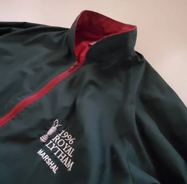 British Open Golf Championship Jacket Mens L Royal Lytham Vintage 1996 Green Red
