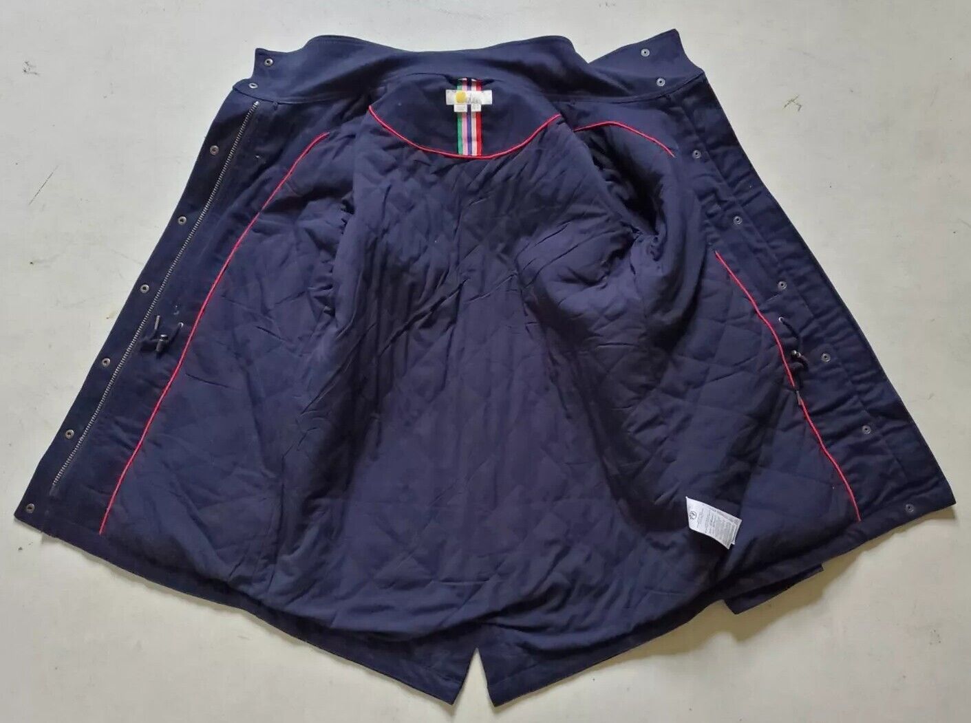 BODEN Classic Field Jacket Womens Uk 8 Navy Blue Canvas Raincoat