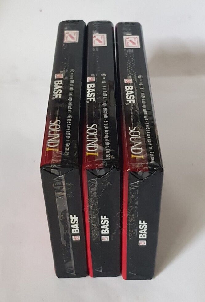 BASF Sound 1 Cassette Tapes X 3 Quality Ferric 90 Min New and Sealed