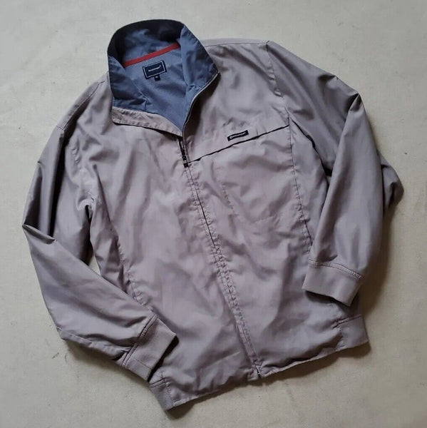 Rockport Harvard Bomber Jacket Mens XL Harrington Beige Waterproof Mesh Lined