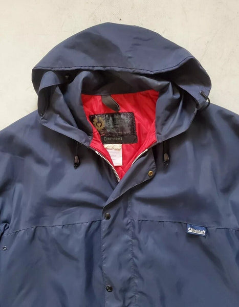 Vintage Belstaff Derwent Parka Coat Mens L Blue Quilted Lining Original 1970s Uk