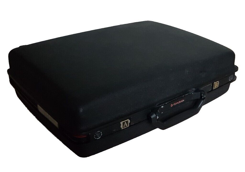 SAMSONITE Briefcase Attache XL Small Suitcase Vintage 80's Hardshell Black