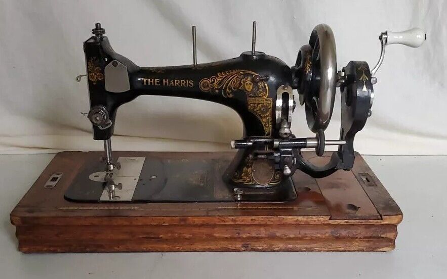 Antique Harris Sewing Machine Vintage 1910 Stoewer - Serviced Tested Working