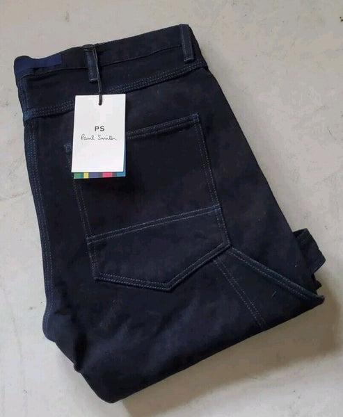 PAUL SMITH Jeans Mens W 32 L 33 Slim Fit Utility Pants Cut Indigo Blue Denim