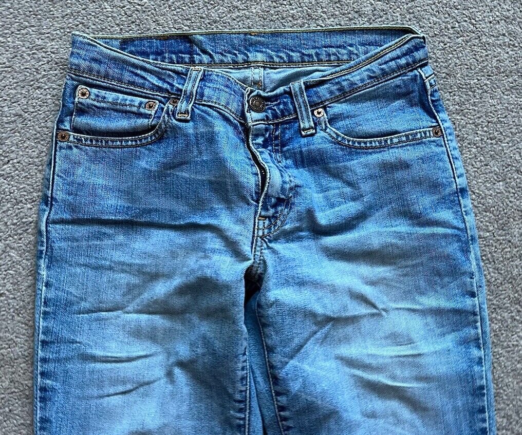 LEVIS 524 Jeans Mens W 28 L 30  Vintage Blue Denim Red Tab Regular Fit A123