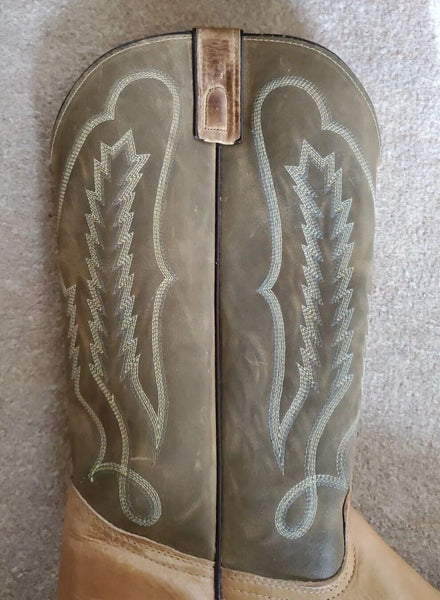TEXAS BRAND BOOTS Mens UK 10 EU 44 USA 10.5 Embroidered Tan Leather Rrp $490