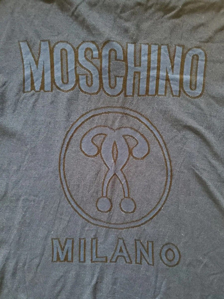 MOSCHINO COUTURE Polo Shirt Mens 38 Regular Fit Navy Blue Question Mark Detail