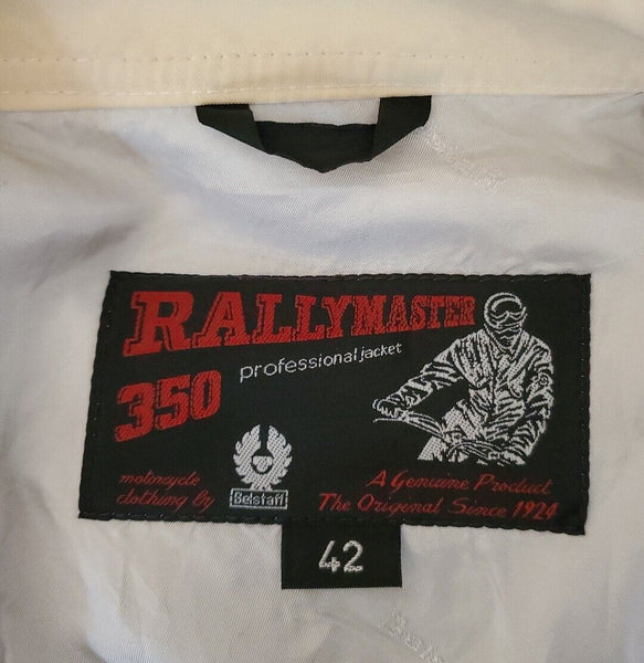 Belstaff Jacket Rallymaster 350 Pro Womens Size M 42 Ivory Nylon Motorcycle