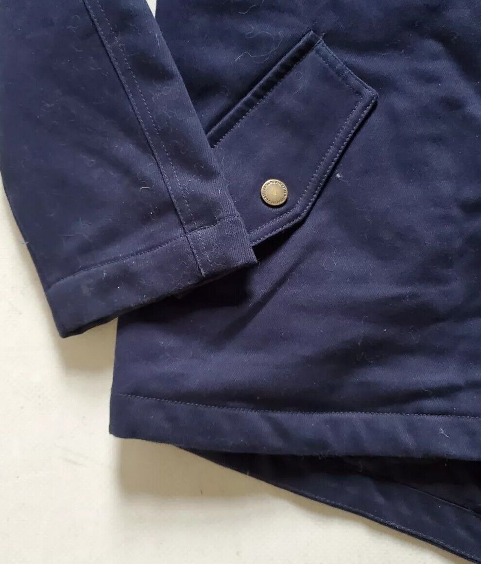 BODEN Classic Field Jacket Womens Uk 8 Navy Blue Canvas Raincoat
