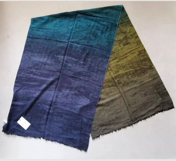 PAUL SMITH Pashmina Scarf Shawl Cashmere Artist Fade Made in UK Rrp £189