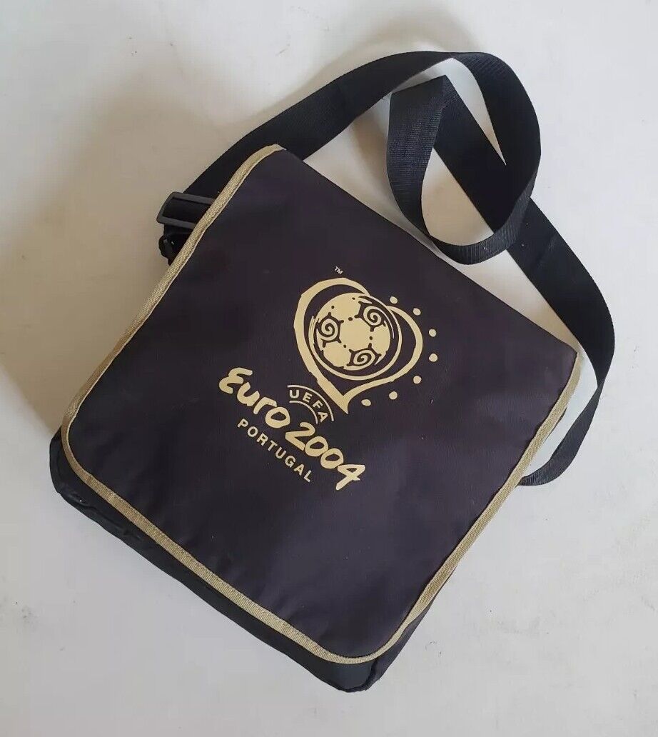 EURO 2004 Messenger Bag BBC Press Team Uefa Portugal '04 Black and Gold
