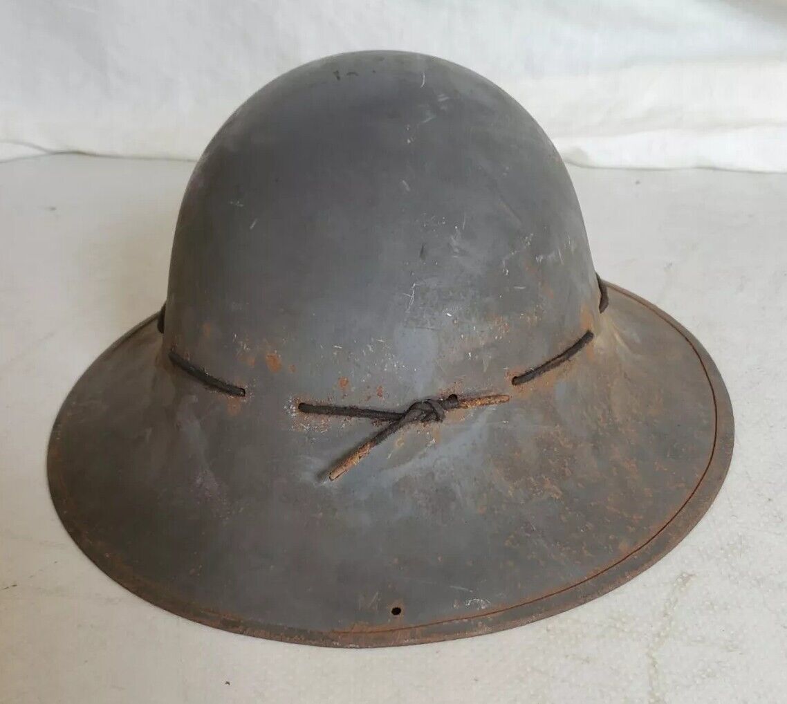 WW2 British Home Front Fire Wardens Helmet SMLD 1941 Inc Lining Zuckerman