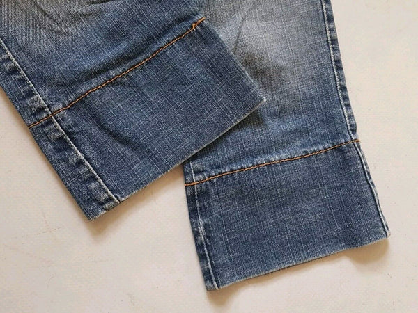 LEVIS Capri Jeans Pants Womens W 30 L 22 Blue Stretch Denim Red Tab