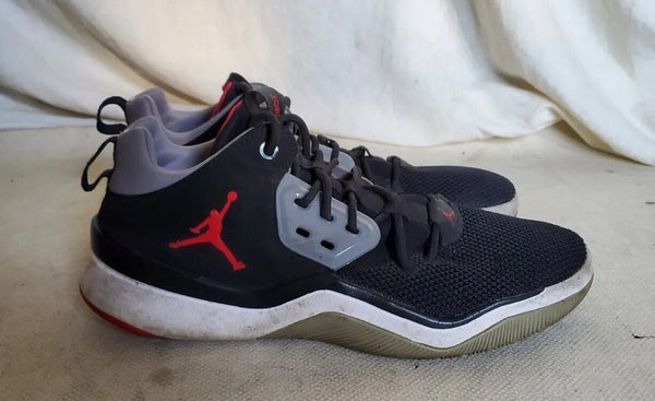 Jordan DNA Trainers Sneakers Mens UK 8 EU 42.5 Black Gym Red Cement Grey Flyknit