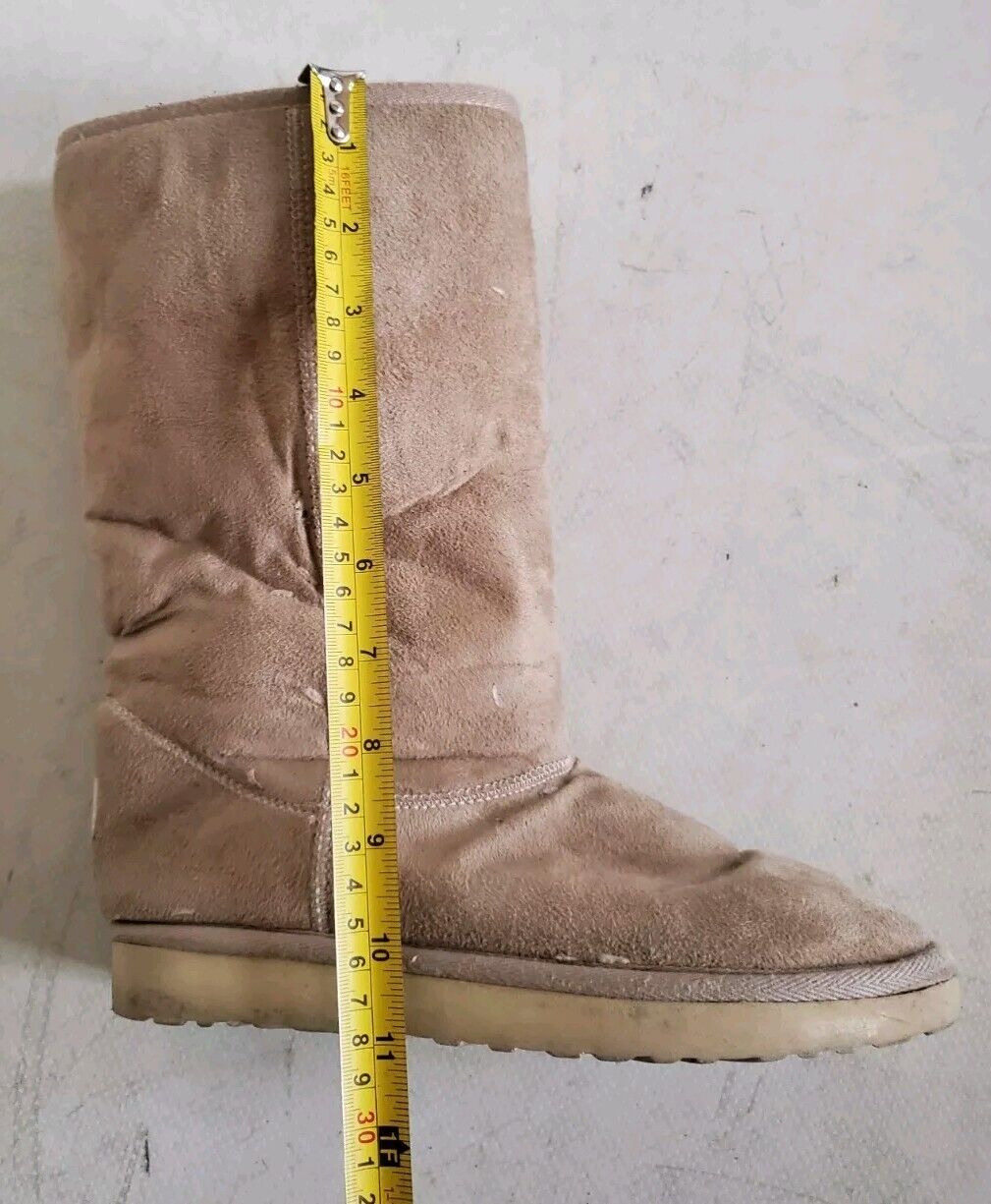 UGG Boots Classic Mid Calf Womens Uk 4.5 Eu 37 Wheat Suede Shearling Lining
