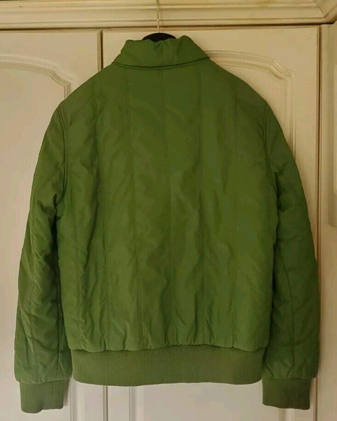 Vintage Tommy Hilfiger Jacket Y2K Mens L Padded Baseball Varsity Puffer Green