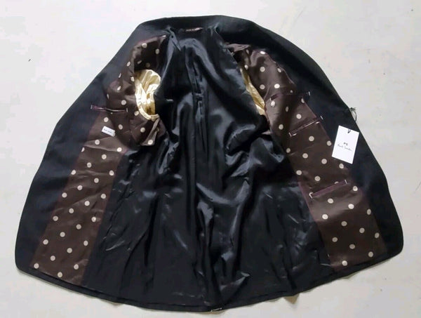 PAUL SMITH Suit Slim Fit Jkt 40 R Trs 32 Black Pinstripe Japan Import Rrp £1650