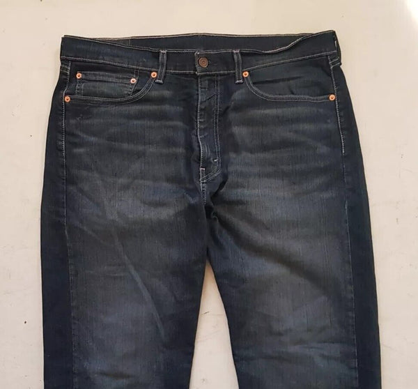LEVIS 505 Jeans Mens W 36 L 32 Vintage Blue Stretch Denim Red Tab Regular Fit