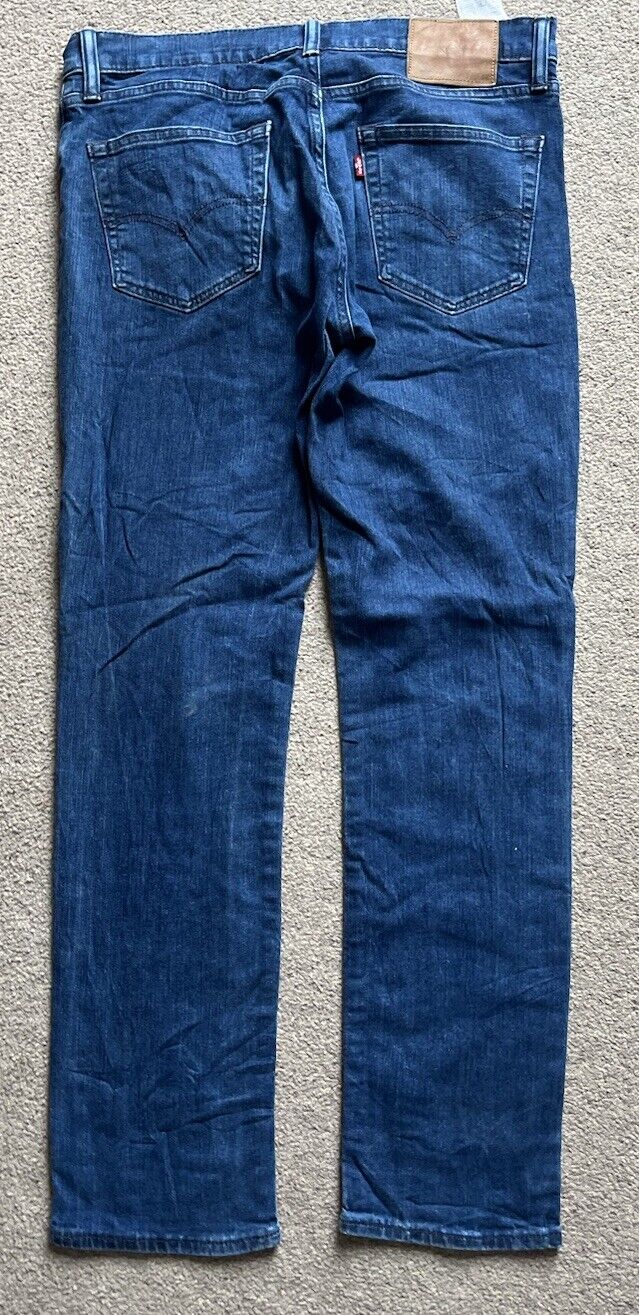 LEVIS 511 JEANS Mens W 34 L 32 vintage blue denim red tab regular fit A112