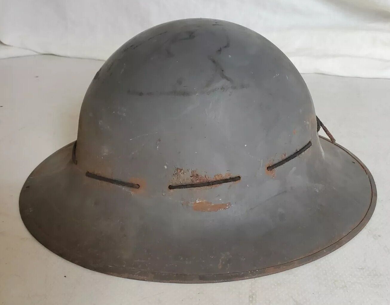 WW2 British Home Front Fire Wardens Helmet SMLD 1941 Inc Lining Zuckerman