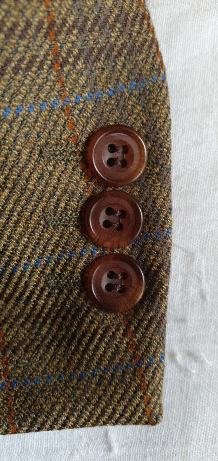 DAKS Tweed Jacket Blazer Mens 38 R Wool Prince Of Wales Check Vintage 90's