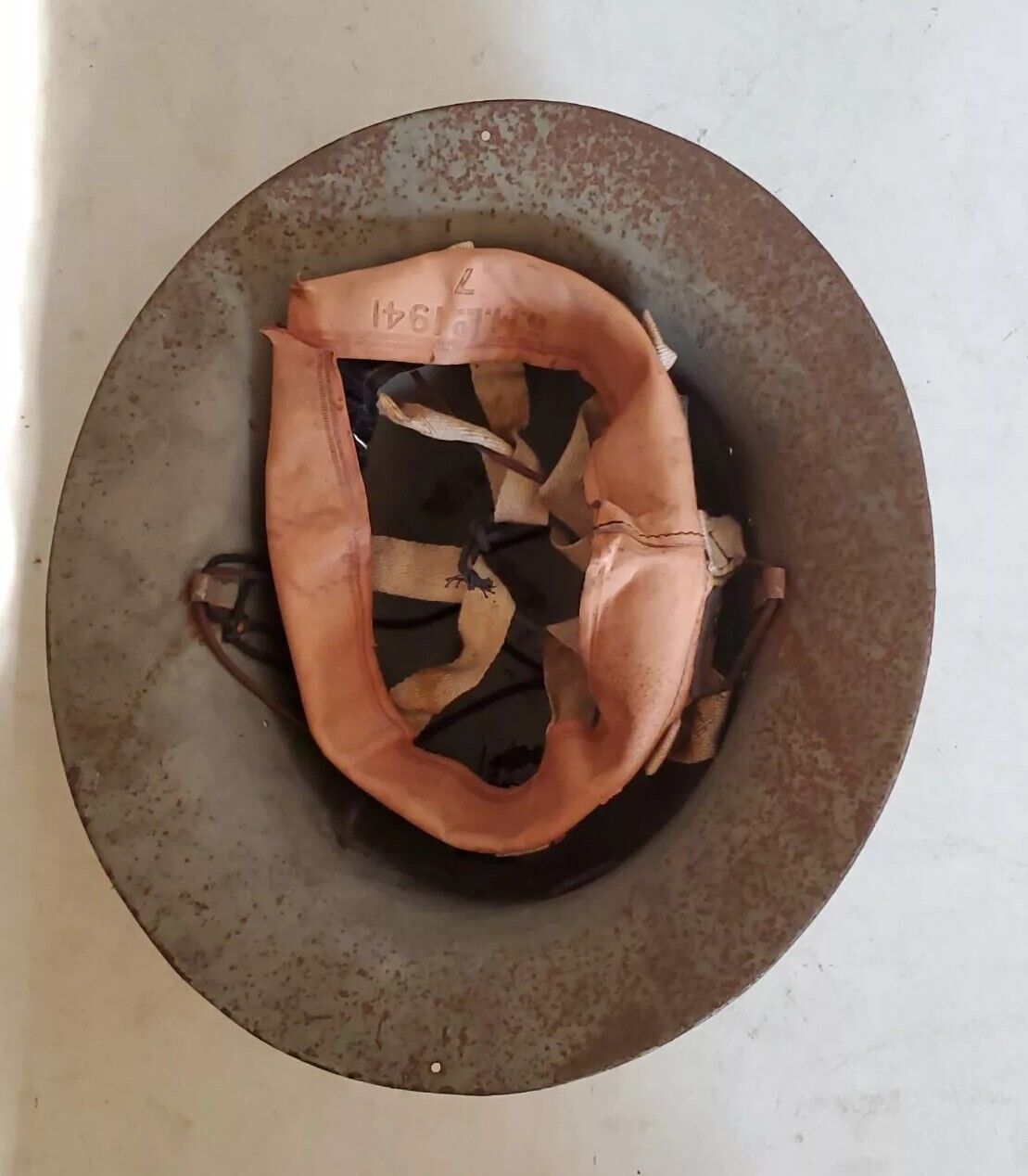 WW2 British Home Front Fire Wardens Helmet SMLD 1941 Inc Lining Zuckerman