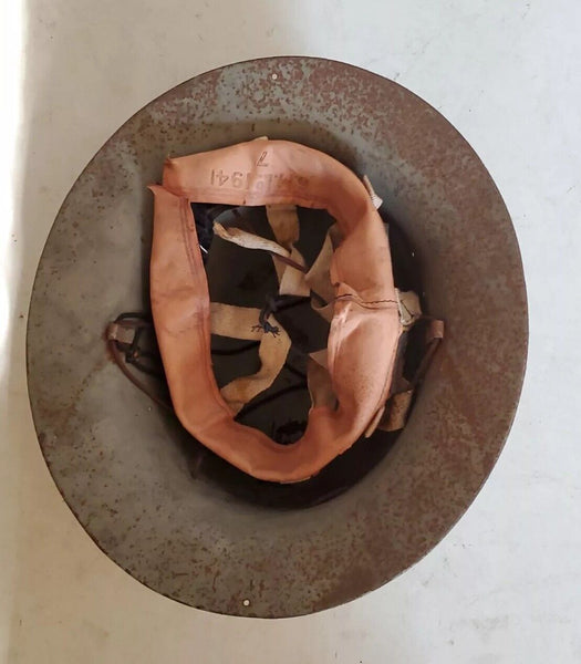 WW2 British Home Front Fire Wardens Helmet SMLD 1941 Inc Lining Zuckerman