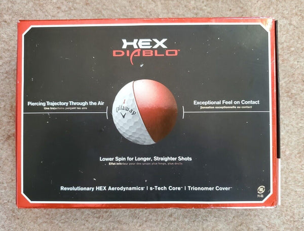 CALLAWAY Hex Diablo Pro Golf Balls New Box Of 12 Wicked Distance RRP £185