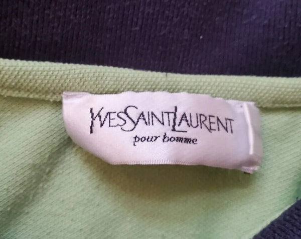 Vintage YSL YVES SAINT LAURENT Polo Shirt Mens L Spellout 90's