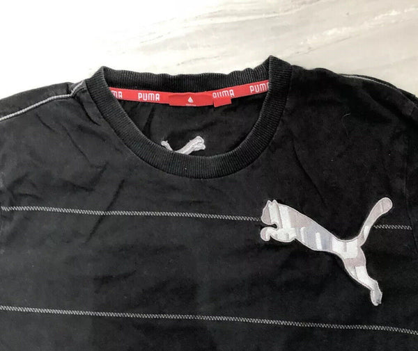 PUMA T Shirt Tshirt Mens S Black Printed Logo