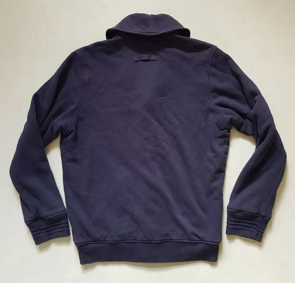 HENRI LLOYD Jacket Mens XL Navy Blue Jersey Shawl Collar - Retro USA Tennis Club