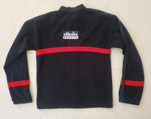 For The Casua-84 Only! Ellesse Italia Tracksuit Vintage 1970's Sample Black