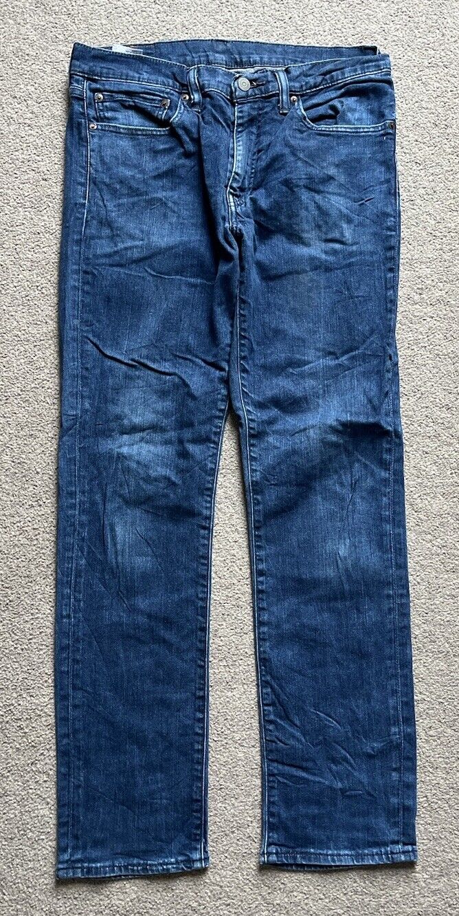 LEVIS 511 JEANS Mens W 34 L 32 vintage blue denim red tab regular fit A112