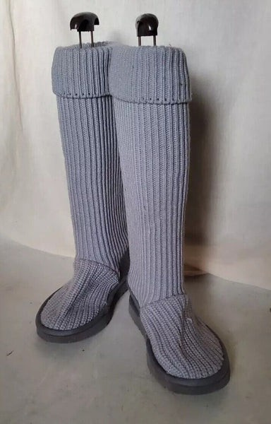 UGG Boots Classic Cardy Knit Sweater Sock Blue Womens Uk 4 Eu 37 Vintage Y2K