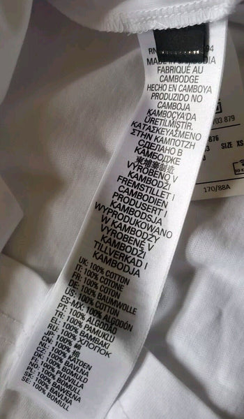 DIESEL T Shirt Tshirt Mens XS Alphabet White Cotton Regular Fit New With Tags
