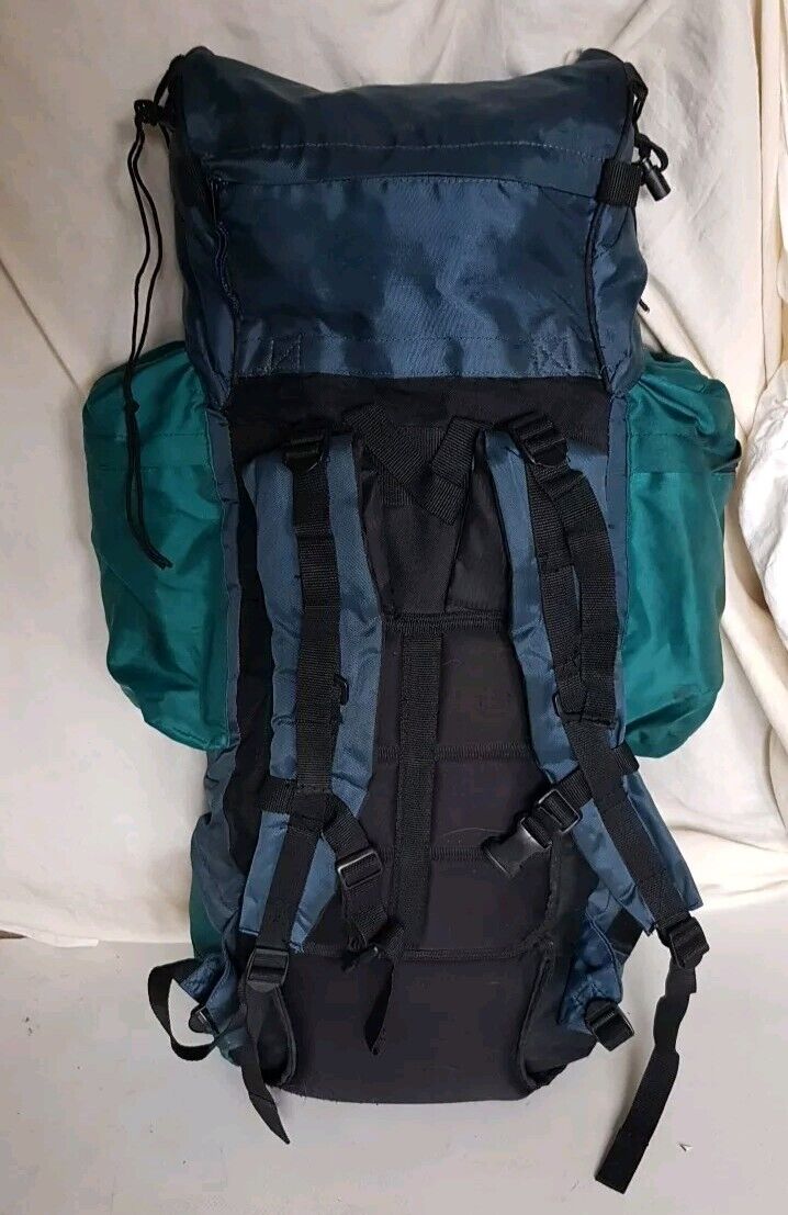 RELUM Rucksack Backpack 65L Adjustable Waterproof Blue Green
