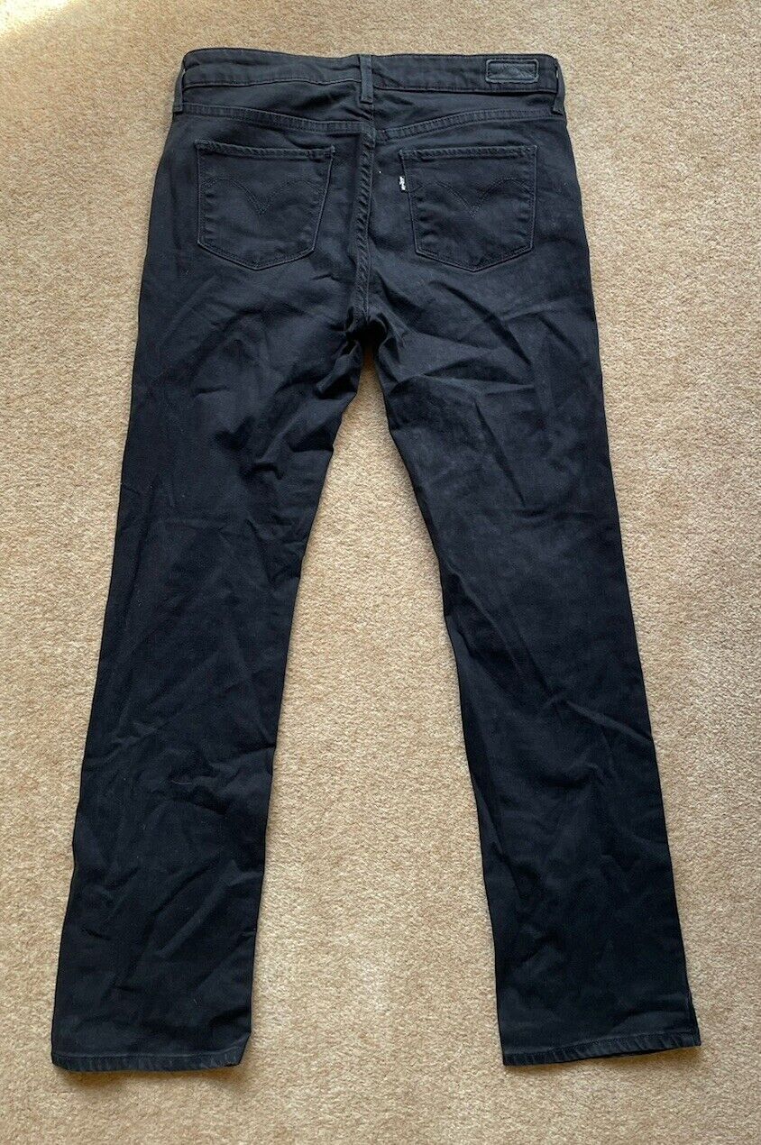 Womens Levis Jeans Slight Curve W 28 L 30 Black Denim Red Tab C17