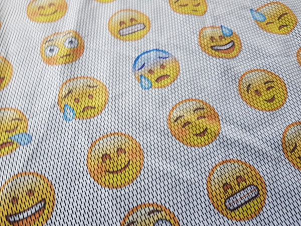 EMOJI Vest T Shirt Mens M Smiley Face White Cotton Lycra Stretch