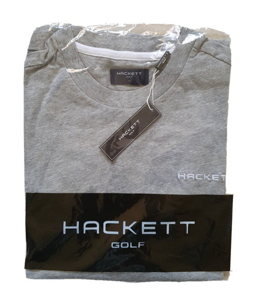 HACKETT Golf T Shirt Tshirt Mens Size M Metal Heather Grey Cotton New With Tags