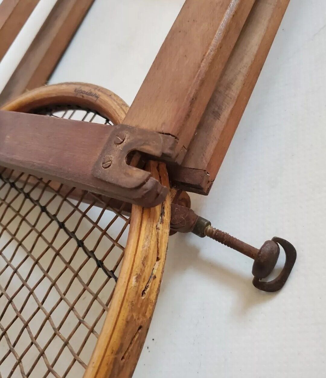 Vintage Antique AG Spalding Tennis Racket Balmoral 1940's With Original Press