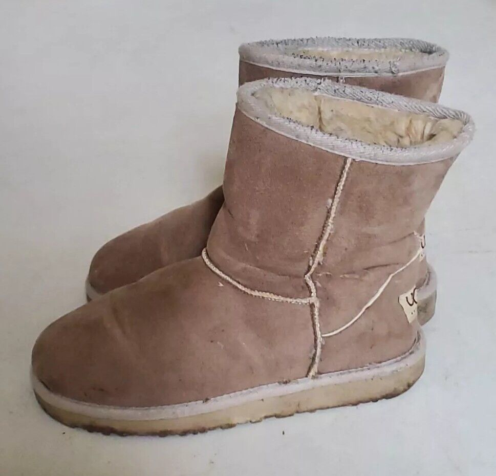 UGG Boots Classic Short Wheat Suede Shearling Lined Uk 3.5 Eu 36.5 Vintage Y2K