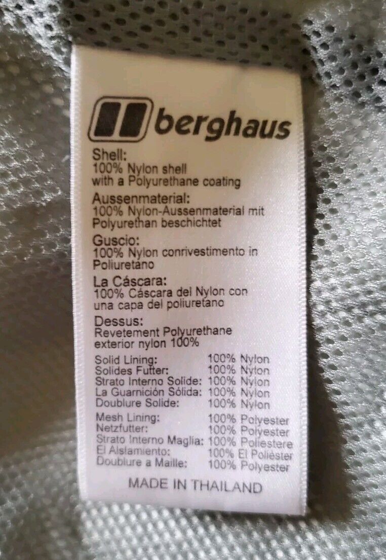 Berghaus Jacket Coat Womens 14 Aquafoil Blue Foldaway Hood Mesh Lined Waterproof