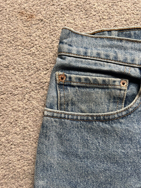 LEVIS 505 JEANS Mens W 31 L 34 vintage blue denim red tab regular fit A144