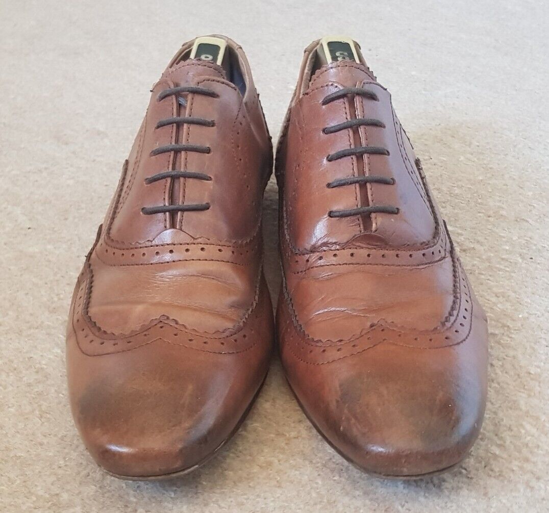 GUIDE LONDON Shoes Brogues Tan Leather Mens UK 11 Excellent Condition Were £95