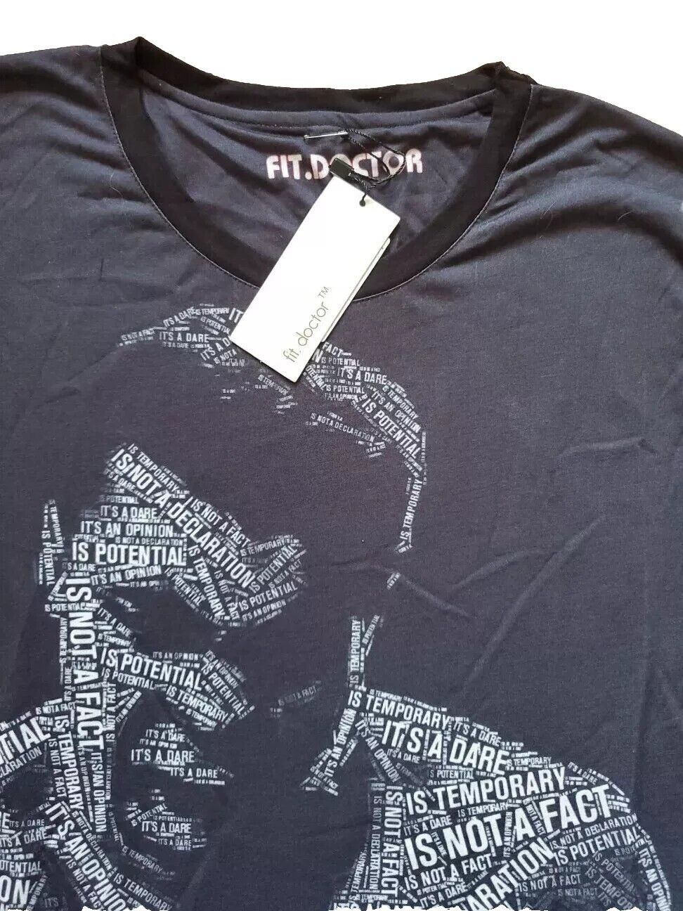 Muhammed Ali T Shirt Mens S Black - Press Cutting Quote Collage 60's Fight