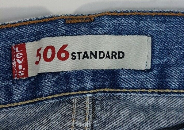 LEVIS 506 Jeans Mens W 33 L 30 Standard Fit Blue Denim Reb Tab (967)