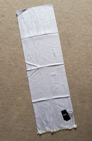 HUGO BOSS Womens Pashmina Scarf Shawl Cashmere Wool White Lilac Rrp £189