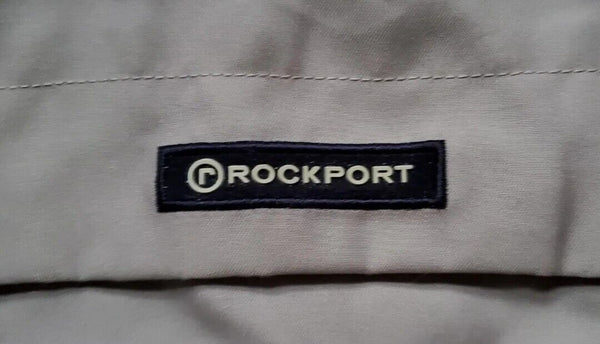 Rockport Harvard Bomber Jacket Mens XL Harrington Beige Waterproof Mesh Lined