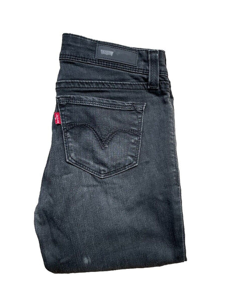 Womens Levis Jeans 511 W 26 L 30 Slim Fit Black Denim Red Tab C16