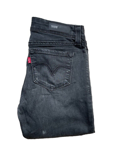 Womens Levis Jeans 511 W 26 L 30 Slim Fit Black Denim Red Tab C16
